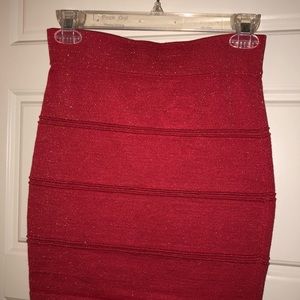 Pink and glittered mini skirt slim fit